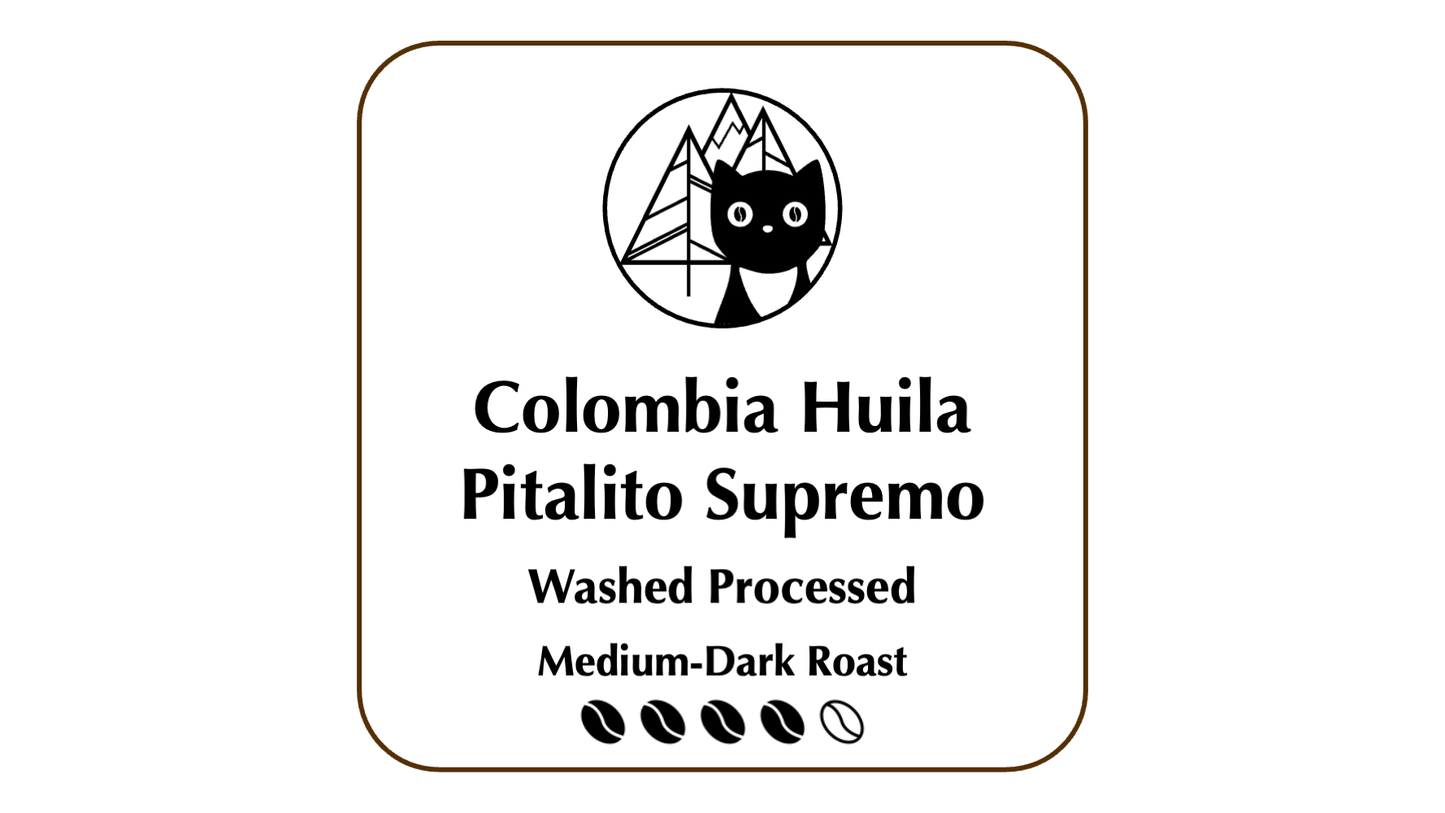 Colombian Huila Pitalito Supremo Washed Medium-Dark Roast